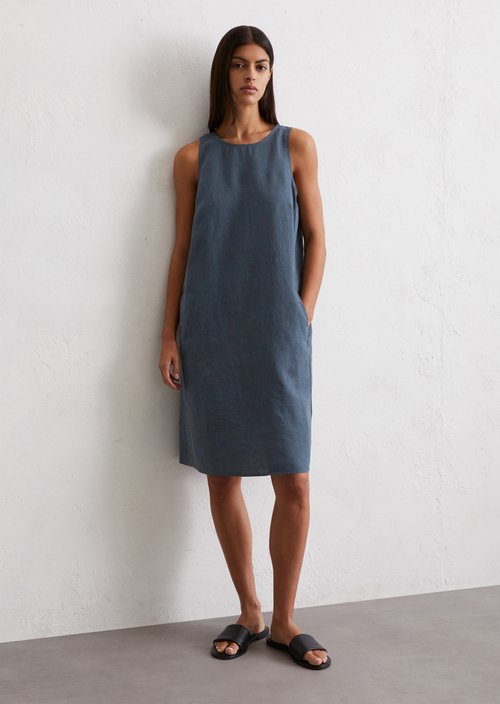 sheath dress linen Ann Taylor Halter in Blend Size 14 Rich Walnut Women's while the sleeveless design keeps you cool and stylish Linen sheath dress shaped