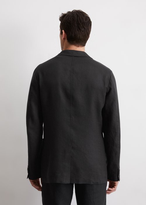 Linen jacket shaped — Black
