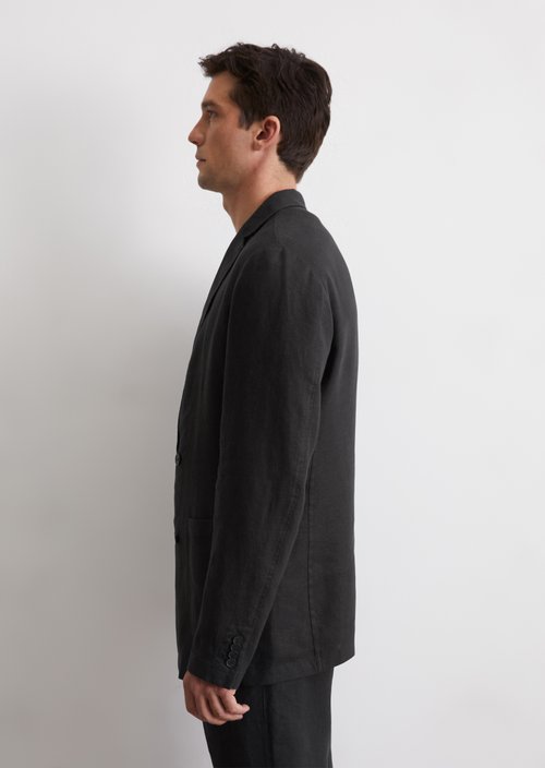 Linen jacket shaped — Black