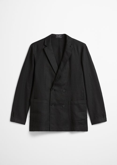 Linen jacket shaped — Black