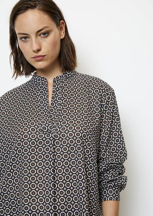 Regular blouse met lange mouwen en print all-over MK67 in detailaanzicht