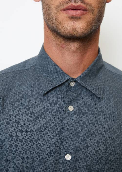 Košile s dlouhým rukávem z popelínu, Regular MJ89 v detailním pohledu