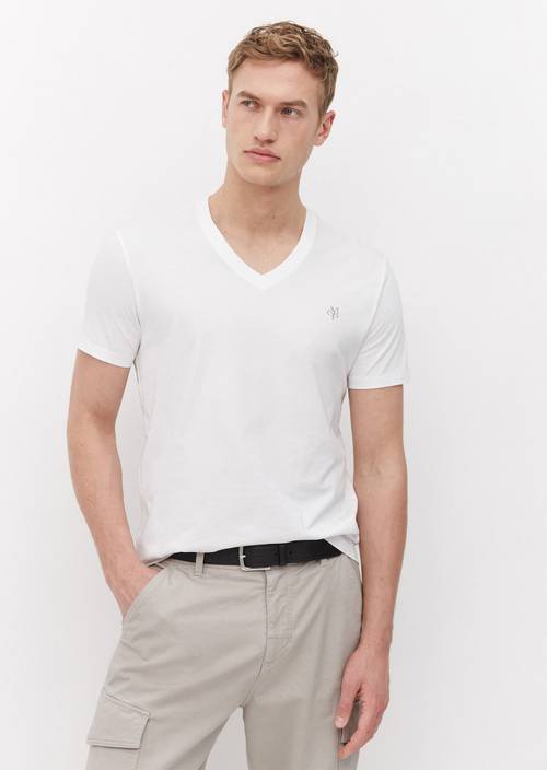 T-shirt met V-hals regular M100 in vooraanzicht