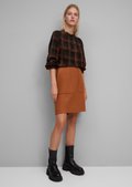 Mini skirt made of boiled wool - orange | Wool skirts | MARC O'POLO