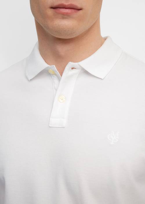 Kurzarm-Poloshirt Piqué M100 in Detailansicht
