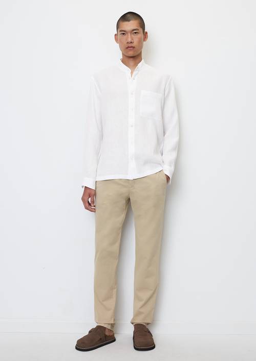 Stehkragen-Langarm-Hemd regular M100 in Frontalansicht