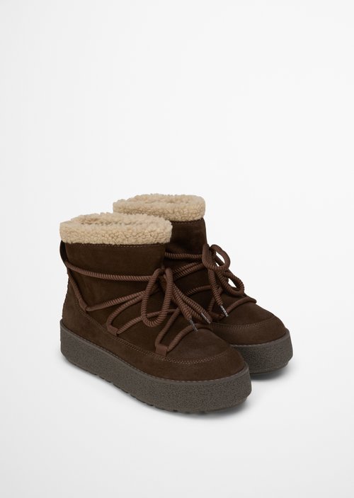 Winter boots model Pia — Dark brown