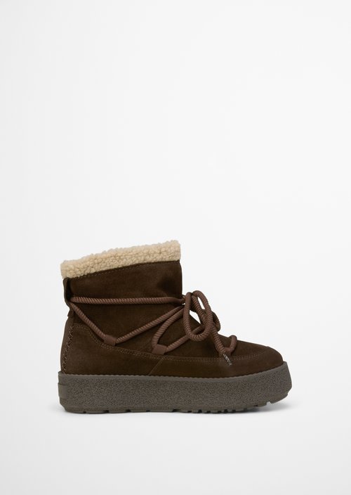 Winter boots model Pia — Dark brown