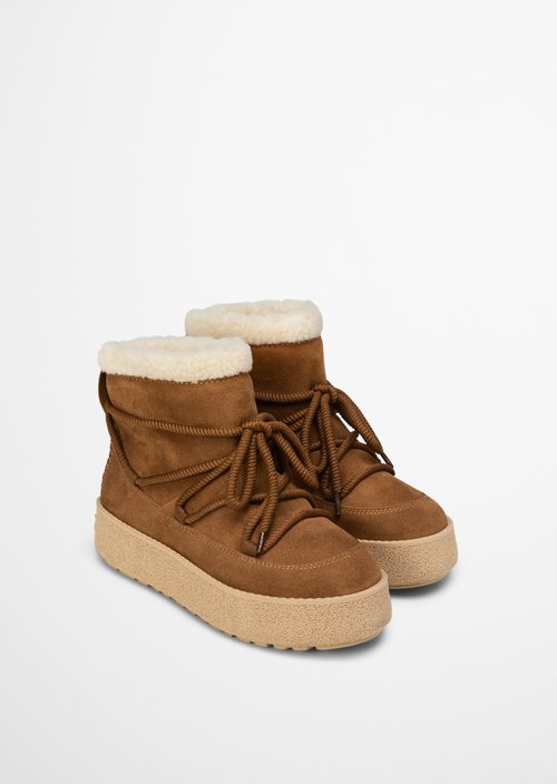 Winter boots model Pia — Cognac