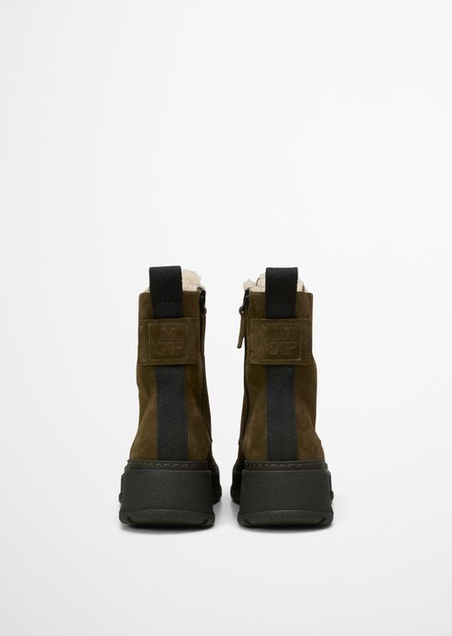Lace-up boots model Elisa — Dark green