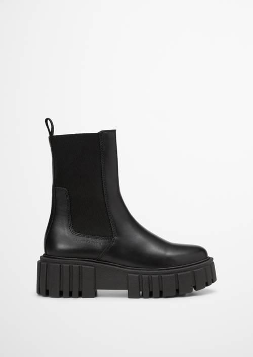 Chelsea-Boot Model Christel mit leichter Plateausohle - schwarz ...