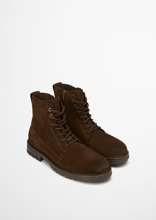 Lace-up boots — Dark brown