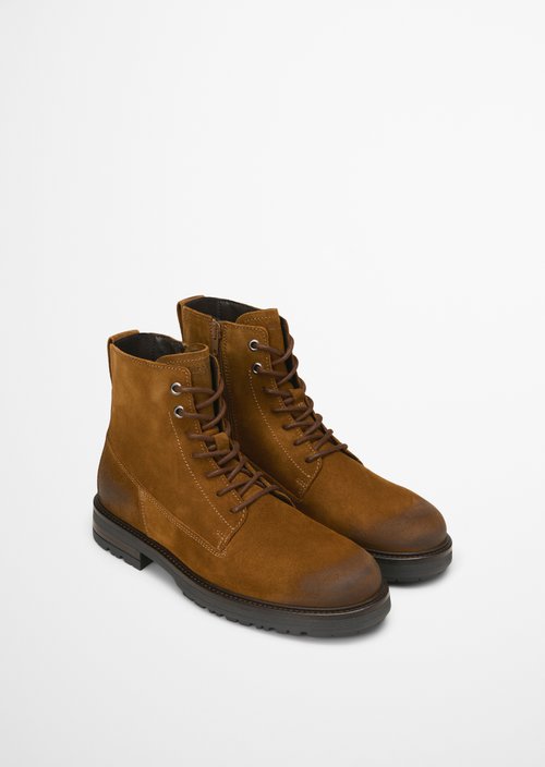 Lace-up boots — Cognac