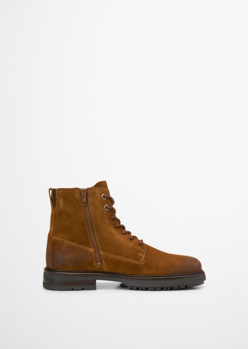 Lace-up boots — Cognac