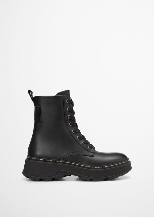 Lace-up boots model Elisa — Black