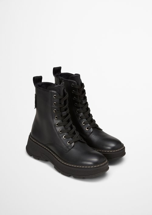 Lace-up boots model Elisa — Black