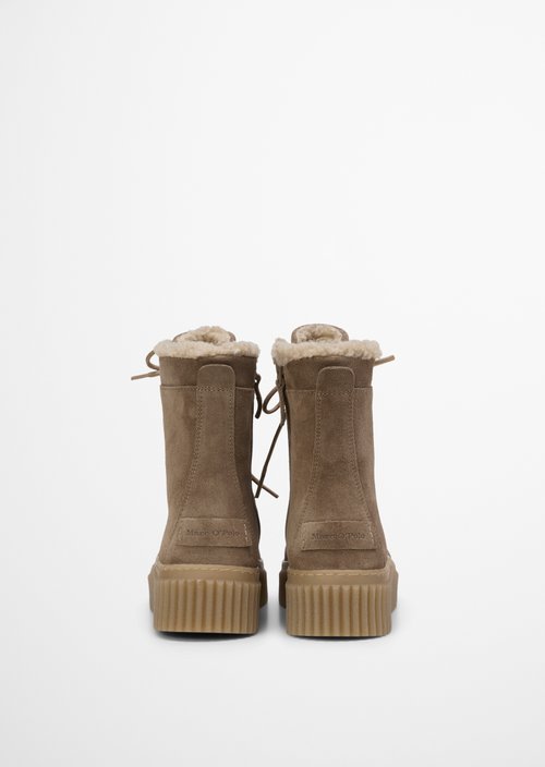 Lace-up boots model Bianca — Grey