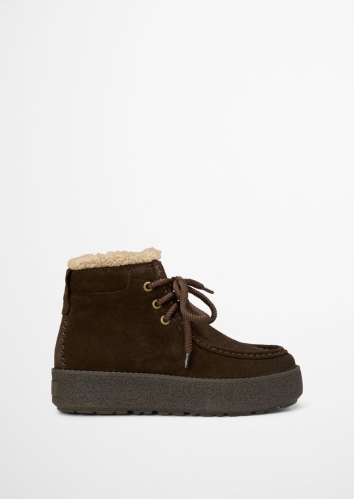 Lace-up model Pia — Dark brown