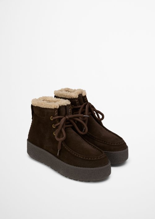 Lace-up model Pia — Dark brown