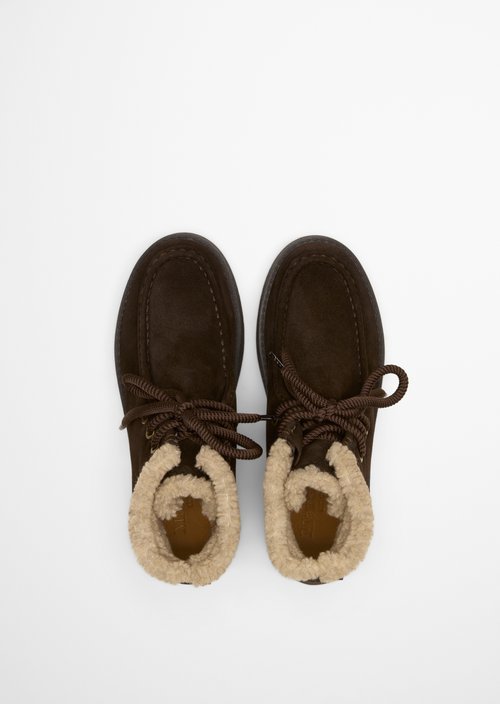 Lace-up model Pia — Dark brown