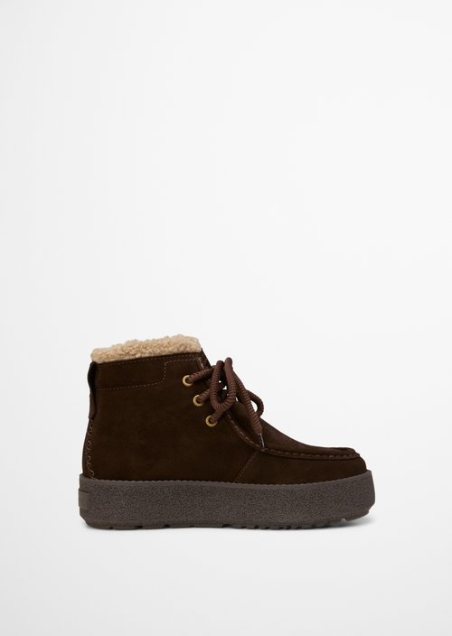 Lace-up model Pia — Dark brown