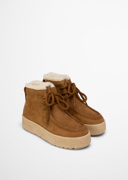 Lace-up model Pia — Cognac