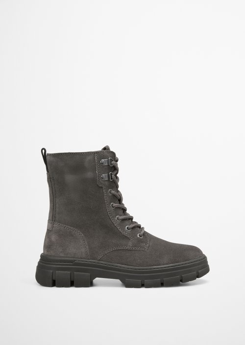 Lace-up boots model Josy — Dark Graphite