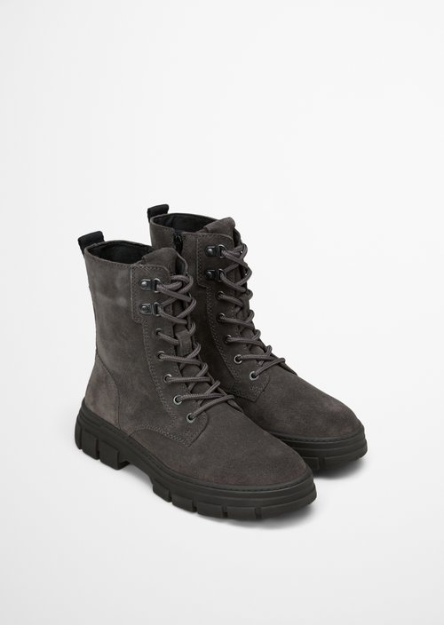 Lace-up boots model Josy — Dark Graphite