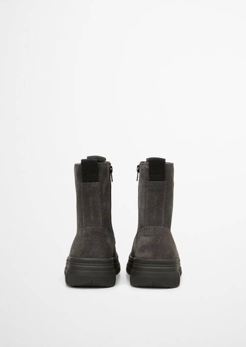 Lace-up boots model Josy — Dark Graphite