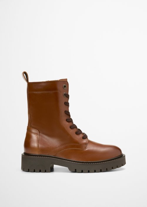 Lace-up boots — Cognac