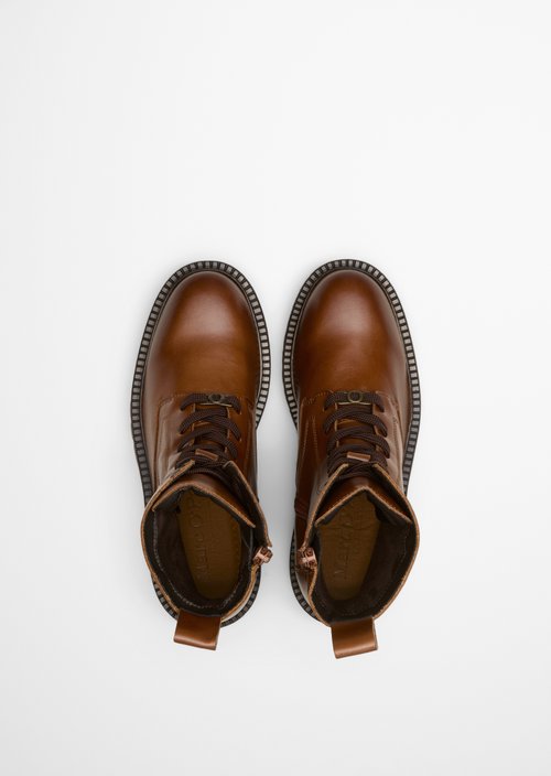 Lace-up boots — Cognac