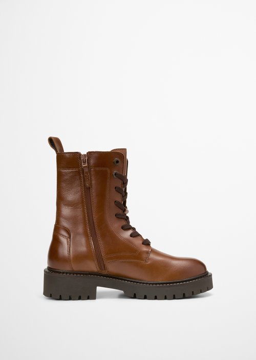 Lace-up boots — Cognac