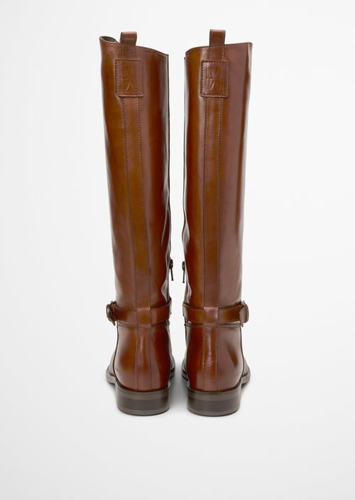 Long-shaft boots — Cognac