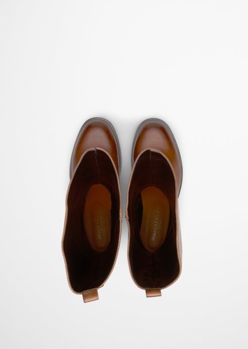 Long-shaft boots — Cognac