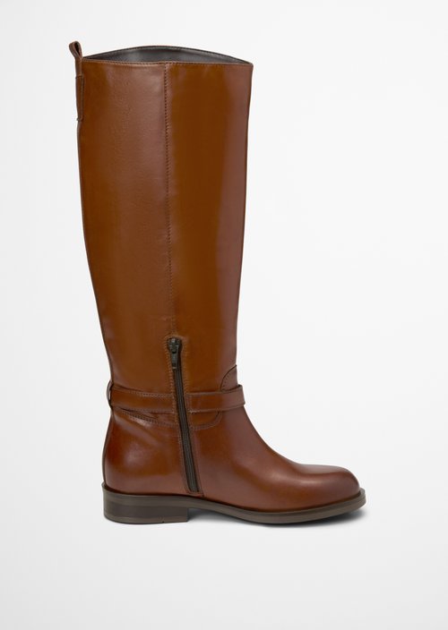 Long-shaft boots — Cognac