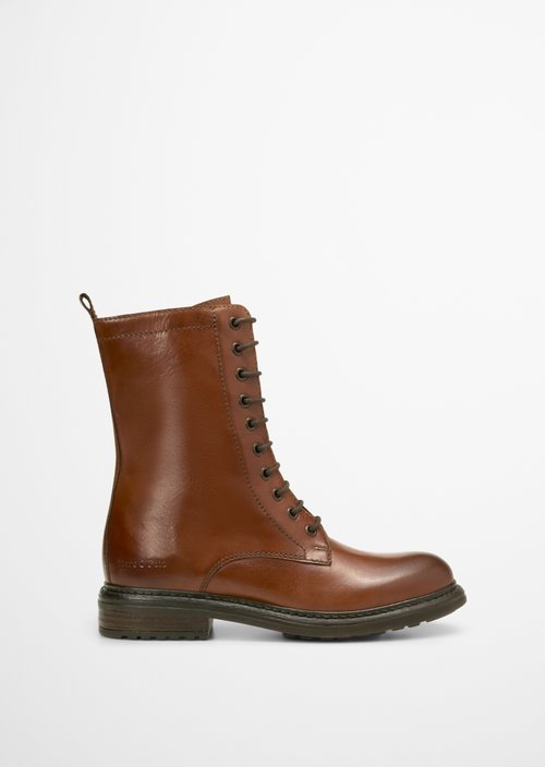 Lace-up boots — Cognac