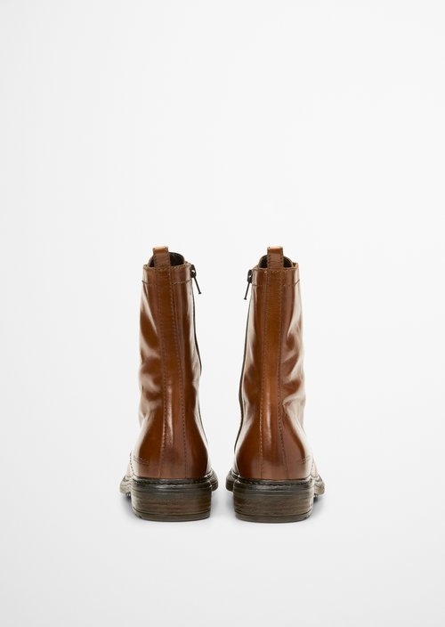 Lace-up boots — Cognac