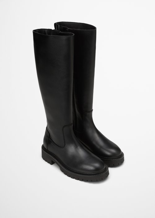 Long-shaft boots model Phia — Black