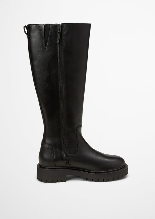 Long-shaft boots model Phia — Black