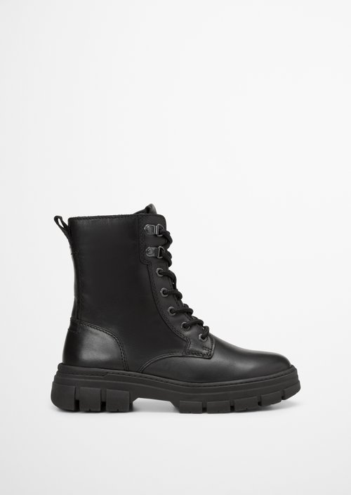 Lace-up boots model Josy — Black