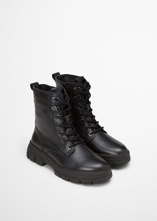 Lace-up boots model Josy — Black