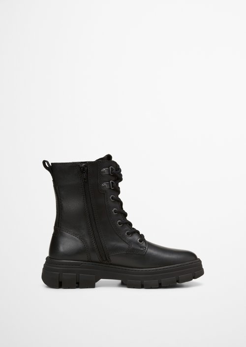 Lace-up boots model Josy — Black