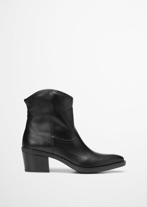 Western-style ankle boot — Black