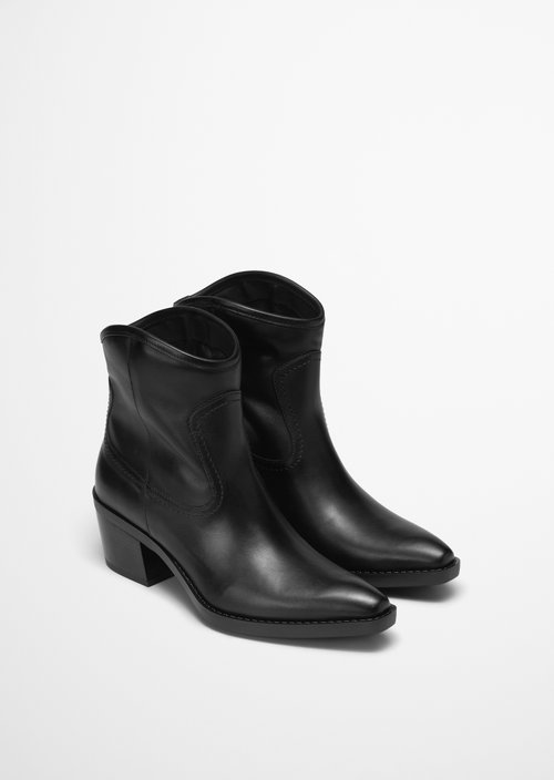 Western-style ankle boot — Black