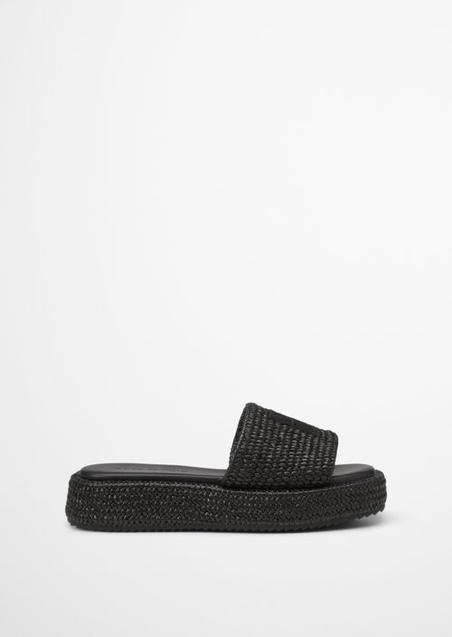 Marc O'Polo Plateau glijbanen, Dames, zwart, 40, 100% Polyester