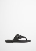 Toe separators made from fine calfskin - black | Made in Italy