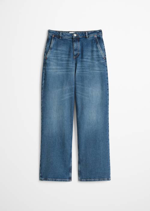 Jeans modello Luma largo in misto cotone biologico blu Taglio