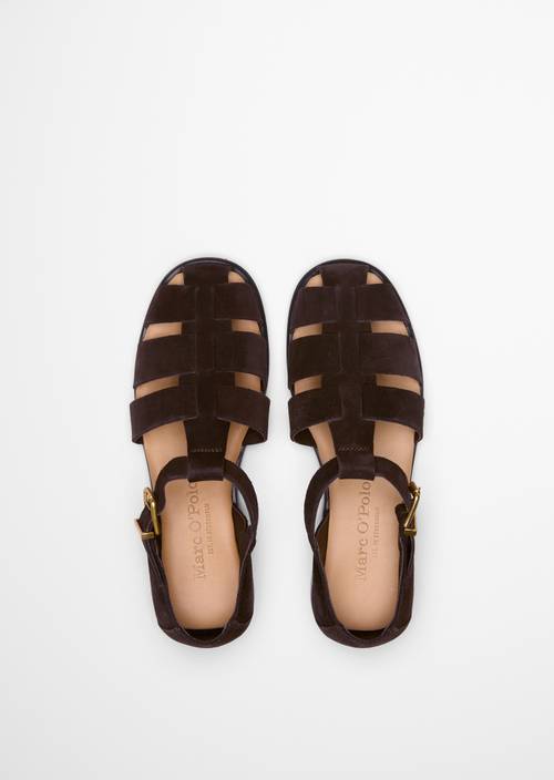 Fisherman-Sandalen Model Fiona burnt coffee in Ansicht von oben