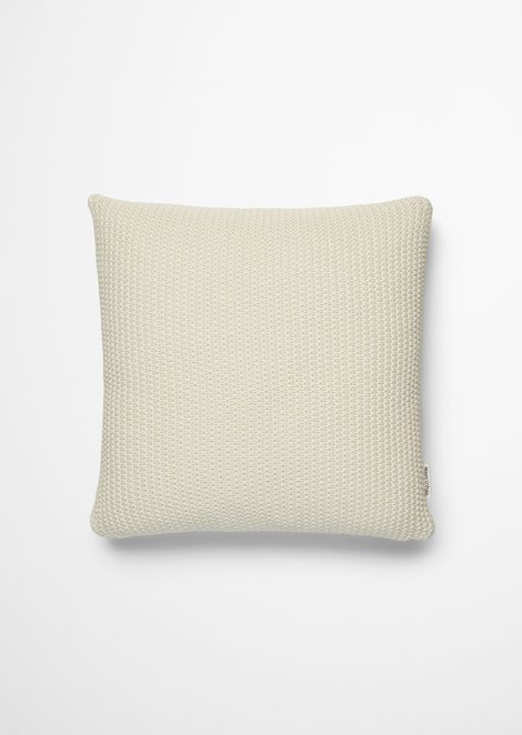 Marc O'Polo Sierkussen model Nordic Knit, Unisex, wit, 50x50, 100% Biologisch katoen