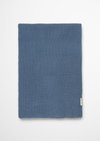 Marc O'Polo Geruit Model Nordic Knit, Unisex, blauw, 130x170, 100% Biologisch katoen